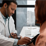 Healthcare concept showing the importance of consulting medical professionals for health concerns