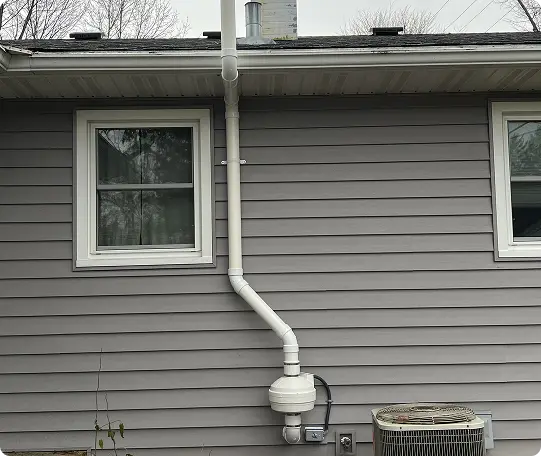 radon mitigation system exterior wall