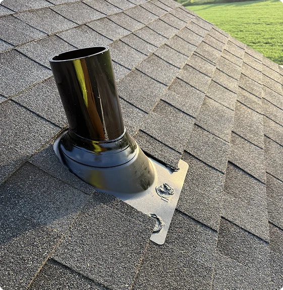 radon roof vent stack