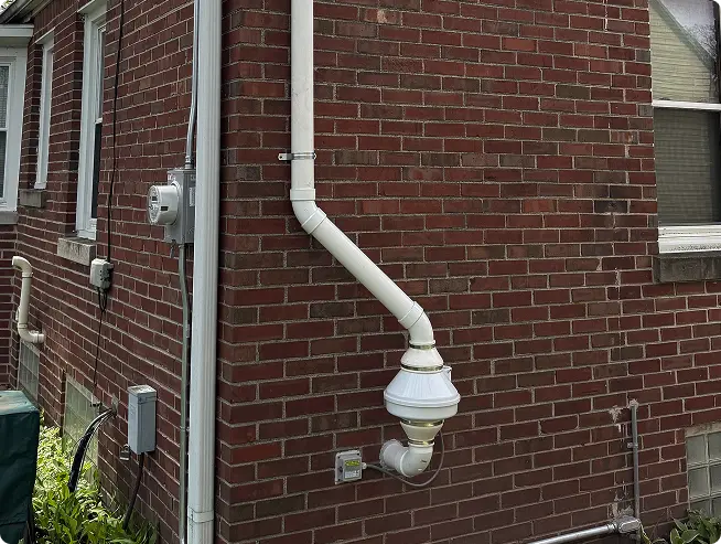 radon sump pit installation