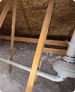 attic radon fan install 1