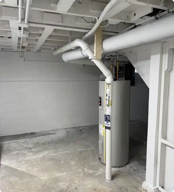 basement radon mitigation system installation 1