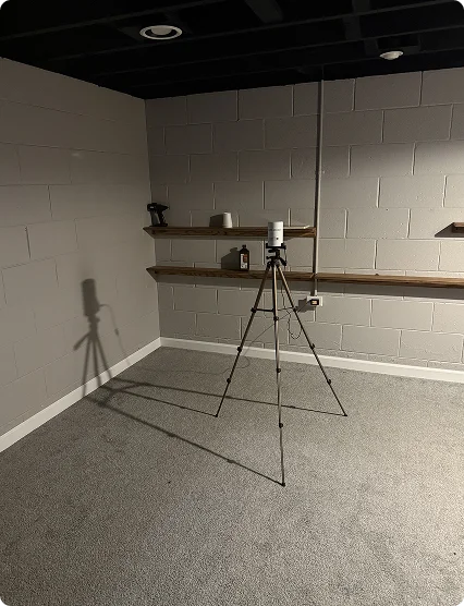basement radon testing setup 2 1