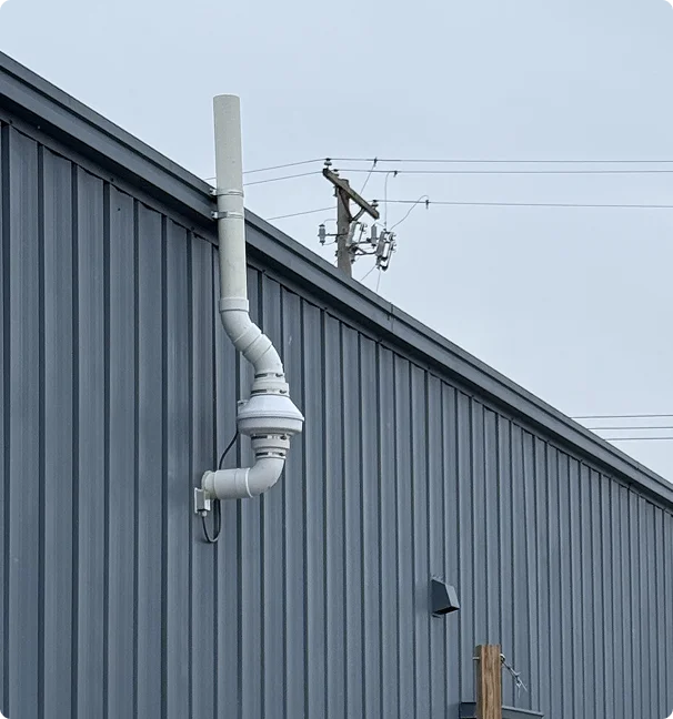 commercial radon mitigation system