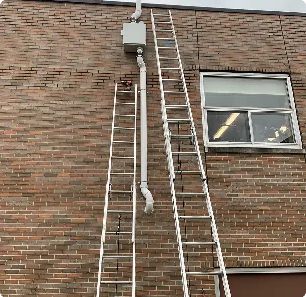 commercial radon vent install