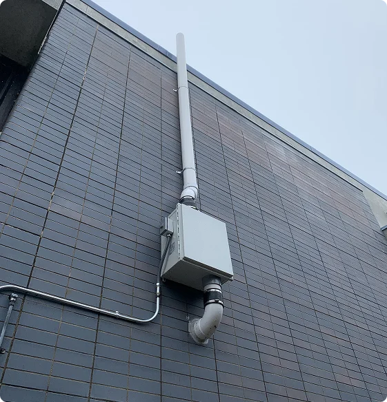 commercial radon vent stack