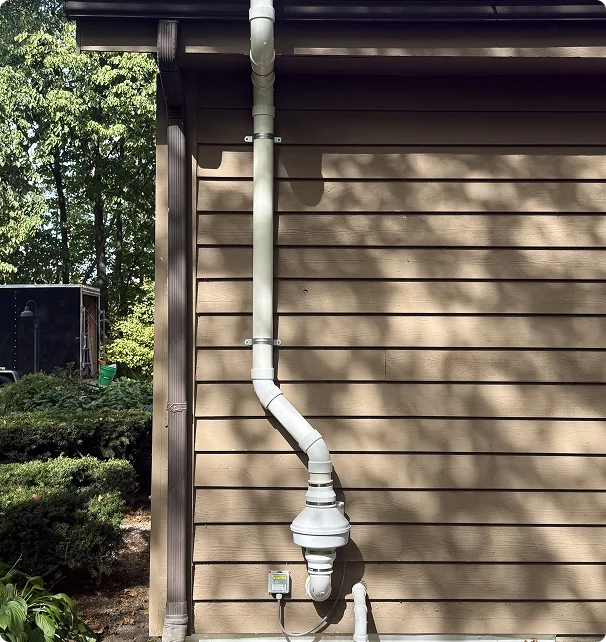 exterior radon fan installation 1