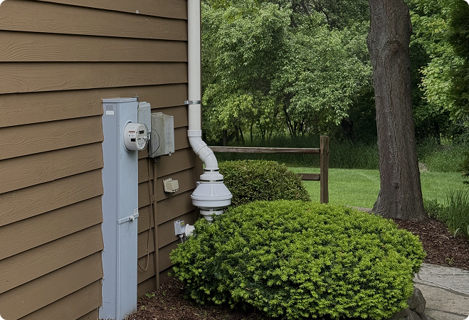 exterior radon mitigation fan 1