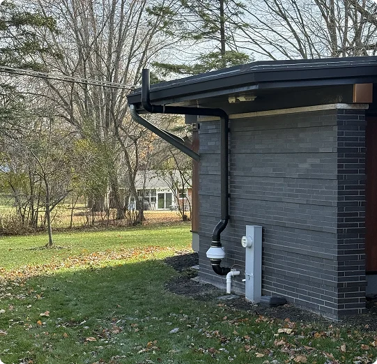 exterior radon mitigation system