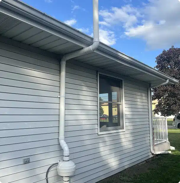 exterior radon vent pipe installation