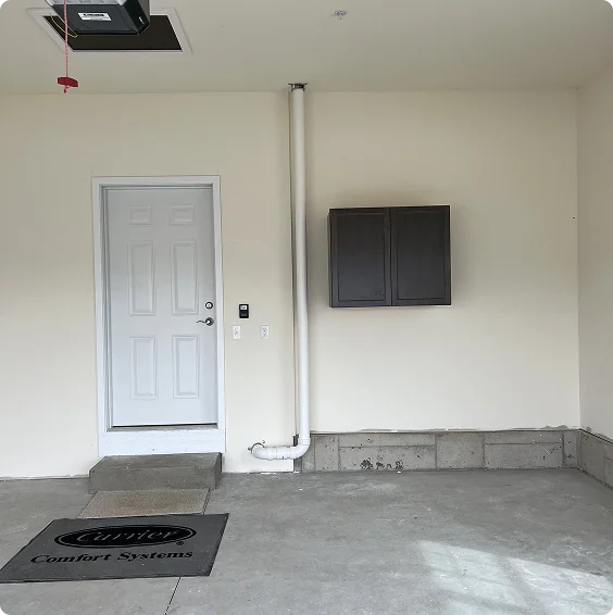 garage radon mitigation pipe installation