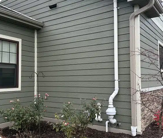 gray house radon mitigation system 1