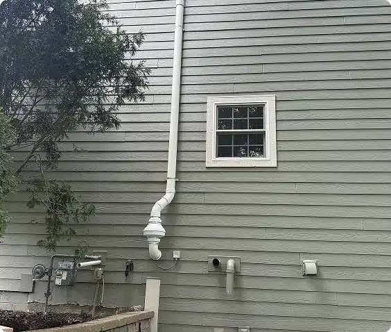 gray house radon mitigation system 2