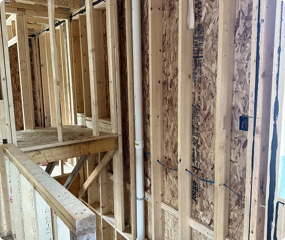 new construction radon piping