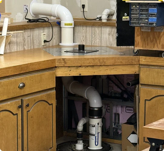 radon mitigation system sump installation