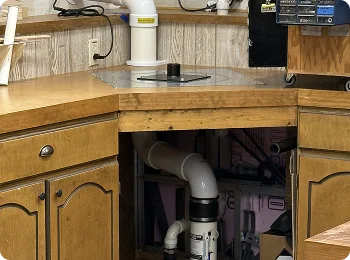 radon suction point install