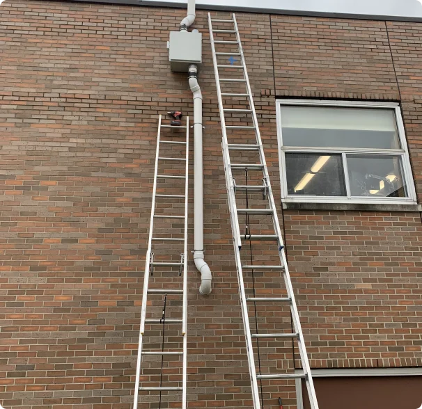 radon venting home exterior 2