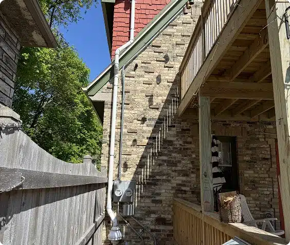 side yard radon mitigation system