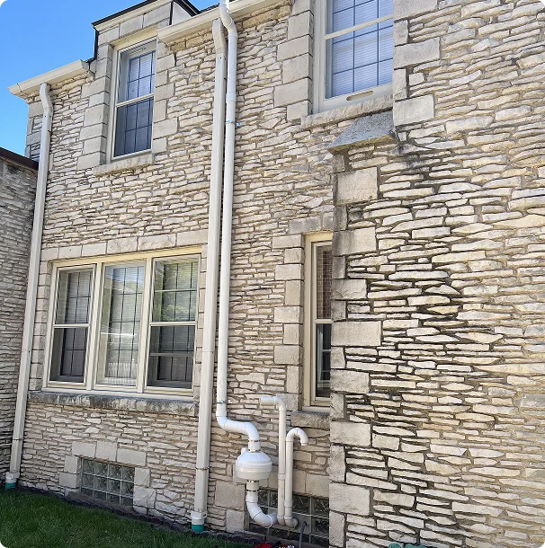 stone house radon mitigation system
