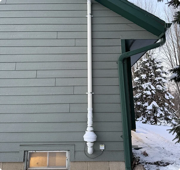 winter radon mitigation install 1 1
