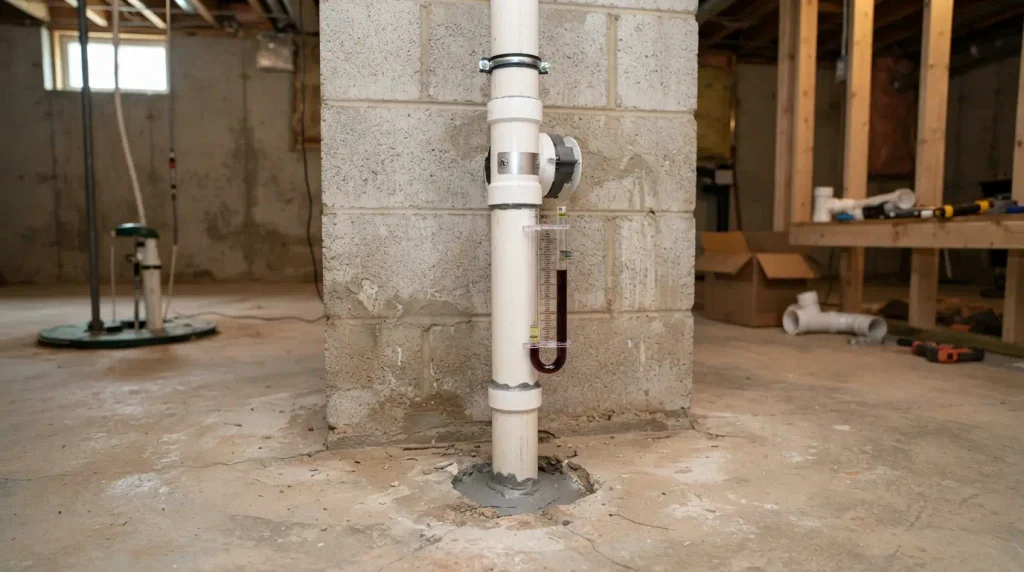 what does a radon mitigation system look like